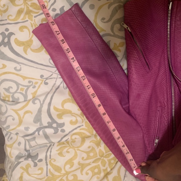 Leather Biker 3/4 Sleeve Jacket - Picture 10 of 10